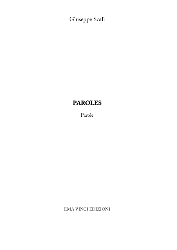 Paroles – Giuseppe Scali